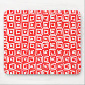 Retro Squares - Rood op wit Muismat (Voorkant)