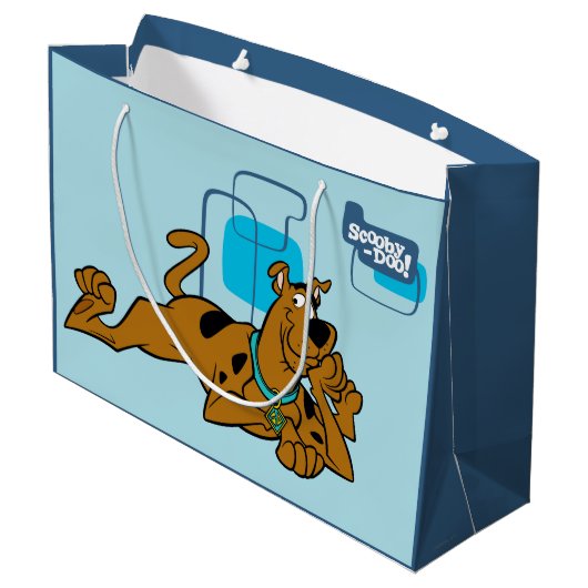 Retro Squares Scooby-Doo neer Groot Cadeauzakje (Achterkant Gekanteld)