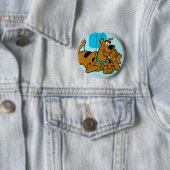 Retro Squares Scooby-Doo neer Ronde Button 5,7 Cm (In situ)