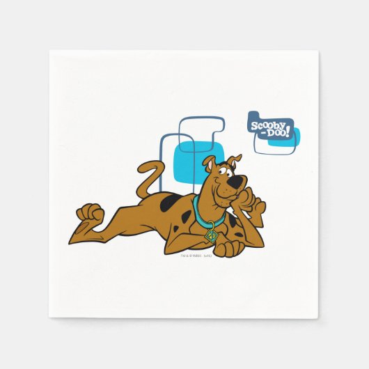 Retro Squares Scooby-Doo neer Servetten (Voorkant)