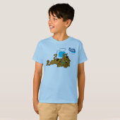 Retro Squares Scooby-Doo neer T-shirt (Voorkant volledig)