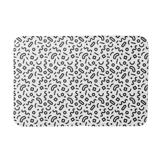 Retro Squiggle Patroon Badmat (Voorkant)