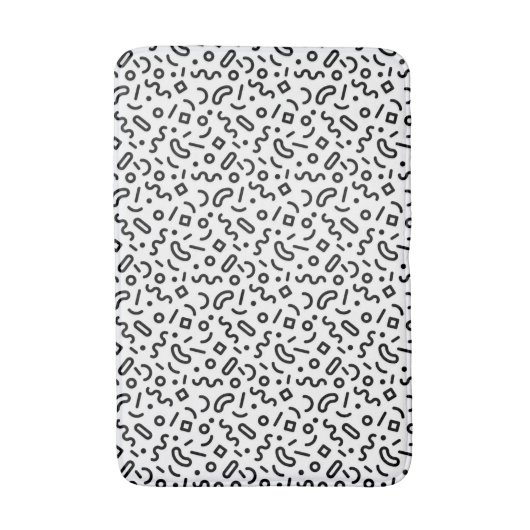 Retro Squiggle Patroon Badmat (Voorkant Verticaal)
