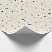 Retro Squiggle Patroon Cadeaupapier (Hoek)
