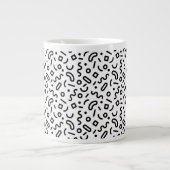 Retro Squiggle Patroon Extra Grote Beker (Voorkant)