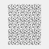 Retro Squiggle Patroon Fleece Deken (Voorkant)