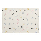 Retro Squiggle Patroon Kussensloop (Achterkant-Links)