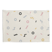 Retro Squiggle Patroon Kussensloop (Achterkant-Rechts)