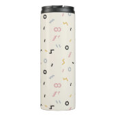 Retro Squiggle Patroon Thermosbeker (Achterkant)