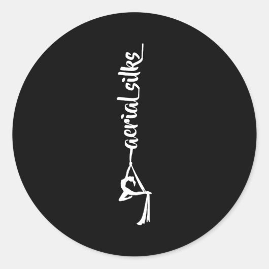 Retro Srt Aerial Silks Quote Funny Basic  Ronde Sticker (Voorkant)