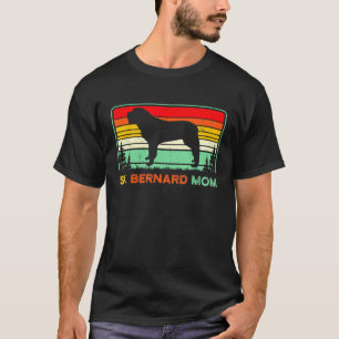 Retro St Bernard Moeder Hondenliefhebber Huisdier T-shirt