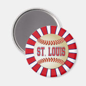 RETRO ST LOUIS BASEBALL MAGNEET (Voorkant / Achterkant)