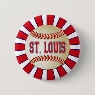 RETRO ST LOUIS BASEBALL RONDE BUTTON 5,7 CM