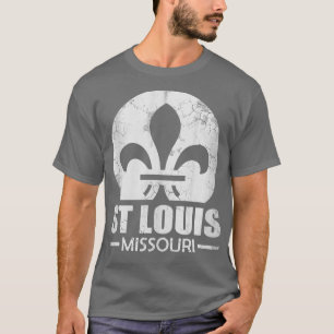 Retro St Louis Flag Missouri State Fade T-shirt