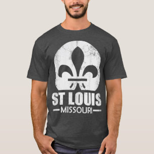 Retro St Louis Flag Missouri State Fade T-shirt