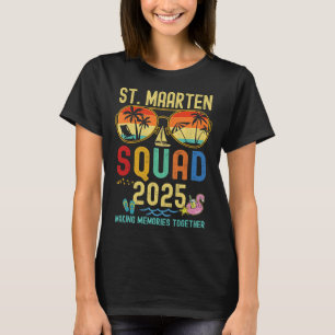 Retro St. Maarten Cruise Vakantie 2025 Familie Fri T-shirt