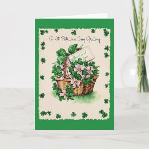 Retro St. Patrick's Day Wenskaart Kaart