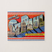 Retro St. Paul Minnesota Jigsaw Puzzel (Horizontaal)