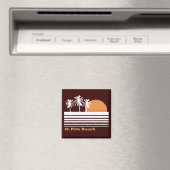 Retro St Pete Beach Magnet (In Situ (Lave-vaisselle))