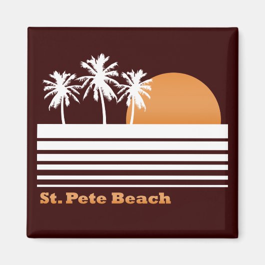Retro St Pete Beach Magnet (Devant)