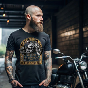 Retro staart van de Dragon motorfiets T-shirt