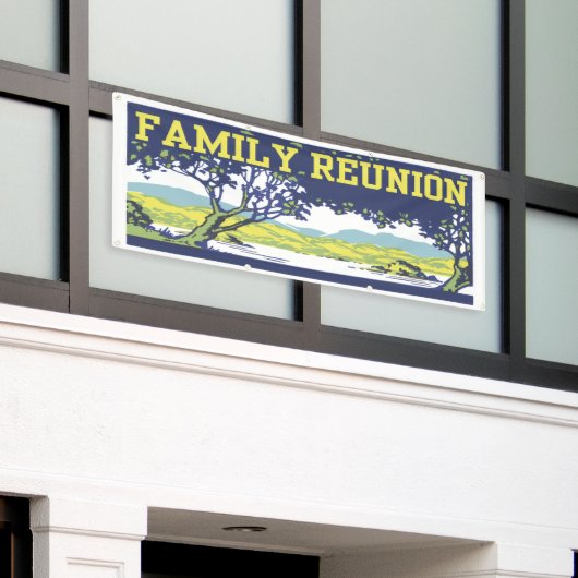 retro stamboom spandoek (Buitenkant Gebouw)