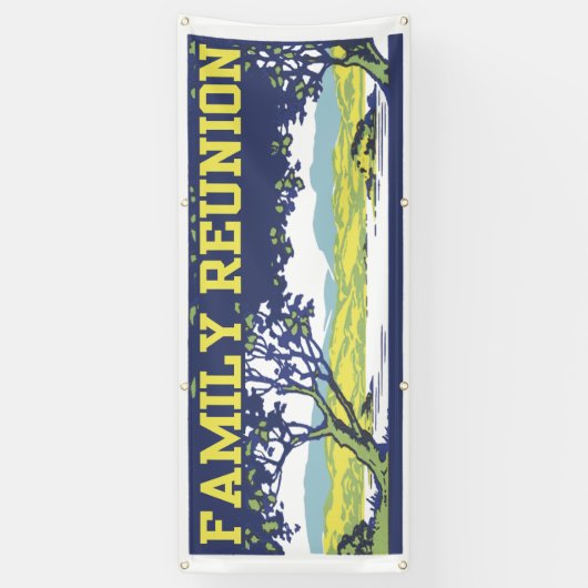 retro stamboom spandoek (Verticaal)