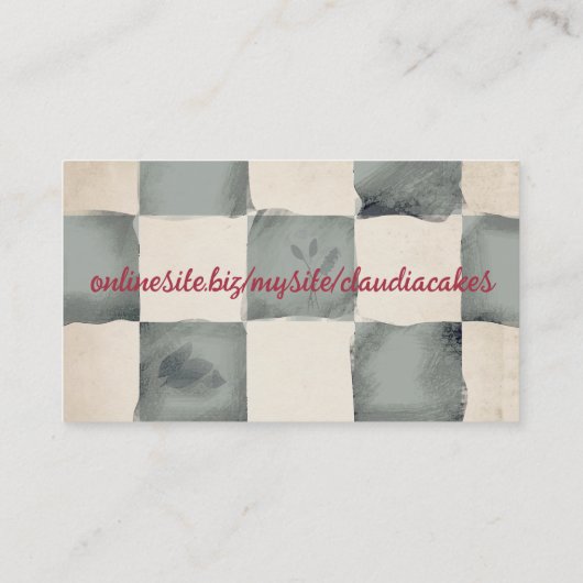 retro stand mixer baking bakery pastry Chef Visitekaartje (Achterkant)