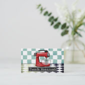 retro stand mixer bakkerij chef visitekaartje (Staand voorkant)