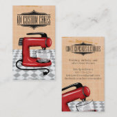 retro stand mixer bakkerij chef visitekaartje (Voorkant / Achterkant)
