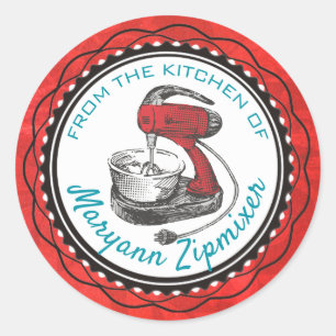 Retro standmixer uit de keuken van sticker