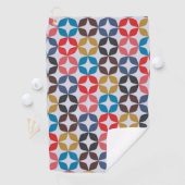 Retro Star-patroon Golfhanddoek (Insitu)