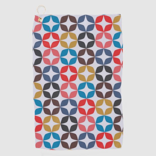 Retro Star-patroon Golfhanddoek (Voorkant)