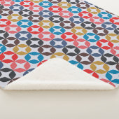 Retro  Star-patroon Sherpa Deken (3/4)