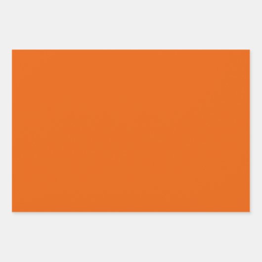 Retro Star Ronde Bloem Sinaasappel Blauw Inpakpapier Vel (Voorkant 3)