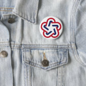 Retro Star Ronde Button 5,7 Cm (In situ)