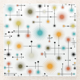 Retro Starburst een Go-Go! Glazen Onderzetter