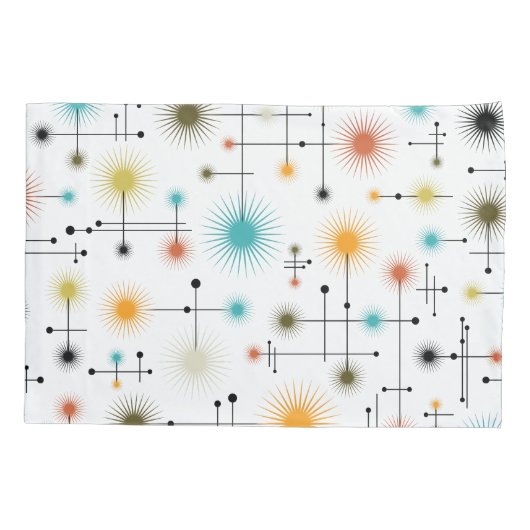 Retro Starburst een Go-Go! Kussensloop (Achterkant-Links)