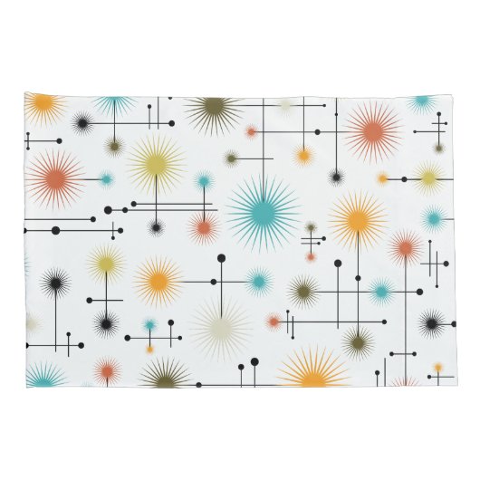 Retro Starburst een Go-Go! Kussensloop (Achterkant-Rechts)