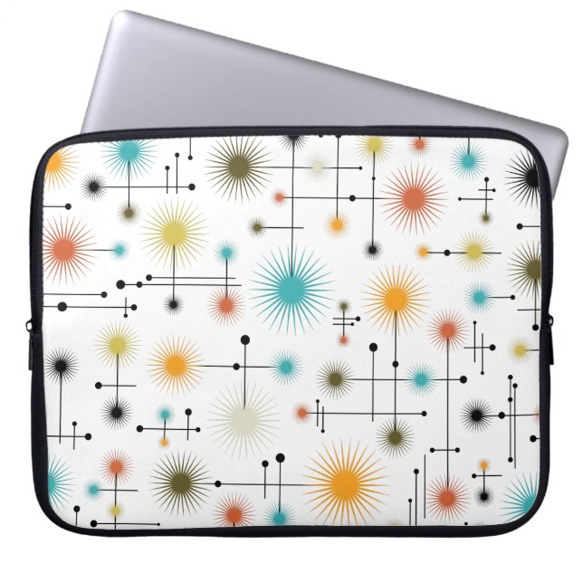 Retro Starburst een Go-Go! Laptop Sleeve (Voorkant)