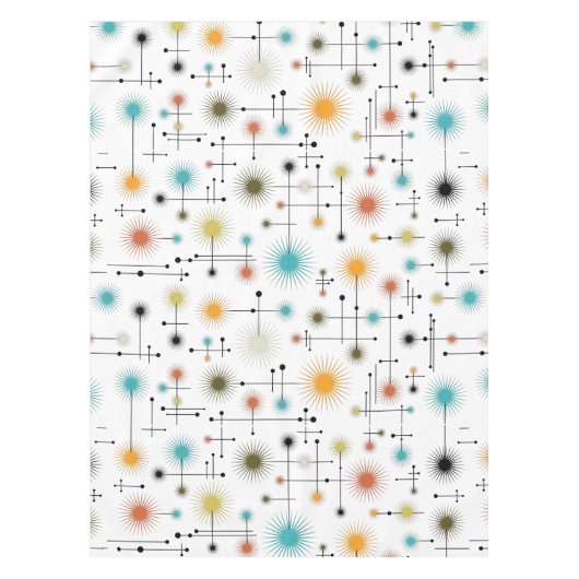 Retro Starburst een Go-Go! Tafelkleed (Voorkant)