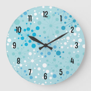 Retro Starburst wandklok Grote Klok