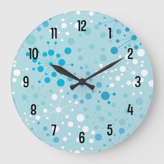 Retro Starburst wandklok Grote Klok (Voorkant)