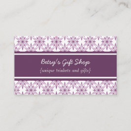 Retro Starbursts Visitekaartje, Eggplant Visitekaartje