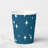 Retro Stardust Starburst Stars Nieuwjaar Papieren Bekers (Achterkant)