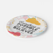 Retro Starry Sky Art Pattern met Bijbelversie Papieren Bordje (Gekanteld)