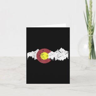 Retro State Flag Colorado Rocky Mountains Skiing A Kaart