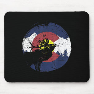 Retro State Flag Colorado Rocky Mountains Skiing A Muismat