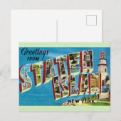 Retro Staten Island NY  Briefkaart (Voorkant / Achterkant)