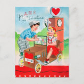 retro  station Valentijn Feestdagenkaart (Voorkant)